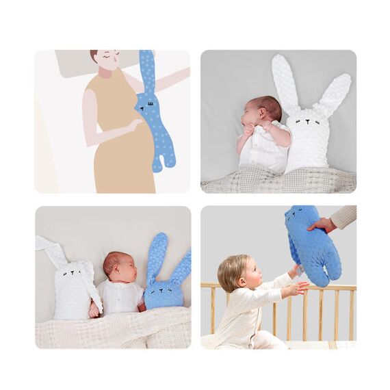 Sunveno Baby Comforting Rabbit Pillow, Color: Blue, 3 image