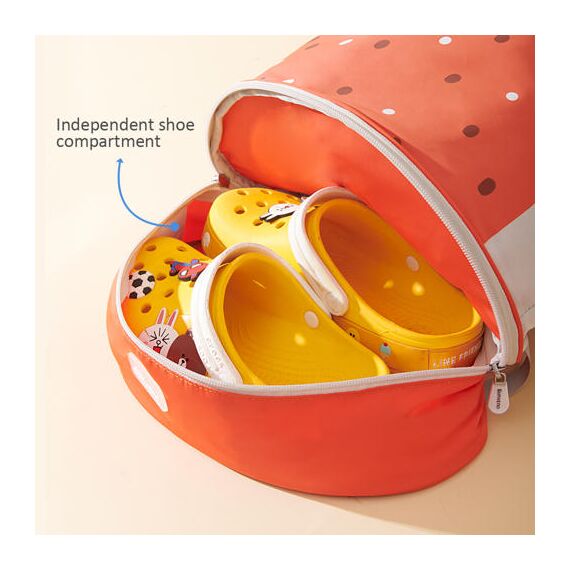 Sunveno 3D Sling School Swimming Bag 16 Inch 18.5L, Color: Orange, 5 image
