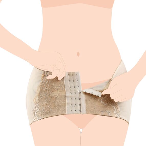 Sunveno 2 In 1 Body Shaper Combo, Color: Beige, Maternity Size: L, 8 image