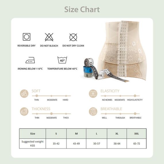 Sunveno 2 In 1 Body Shaper Combo, Color: Beige, Maternity Size: M, 10 image
