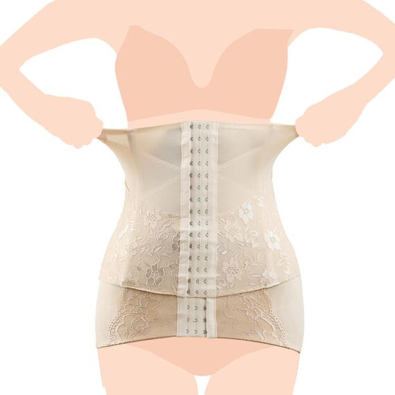 Sunveno 2 In 1 Body Shaper Combo, Color: Beige, Maternity Size: S