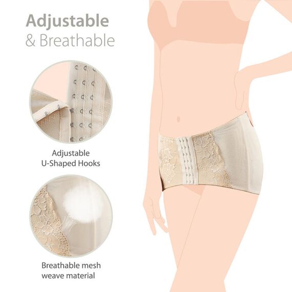 Sunveno 2 In 1 Body Shaper Combo, Color: Beige, Maternity Size: S, 7 image