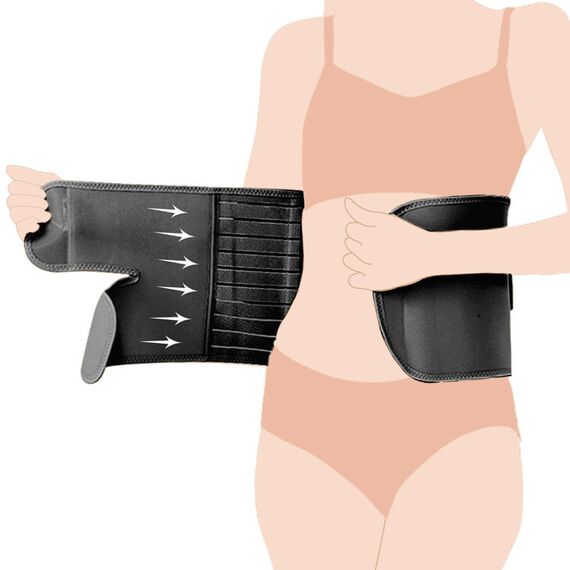 Sunveno Abdominal Support Maternity Cross Grip Belly Wrap, Color: Black, Maternity Size: XXL, 3 image