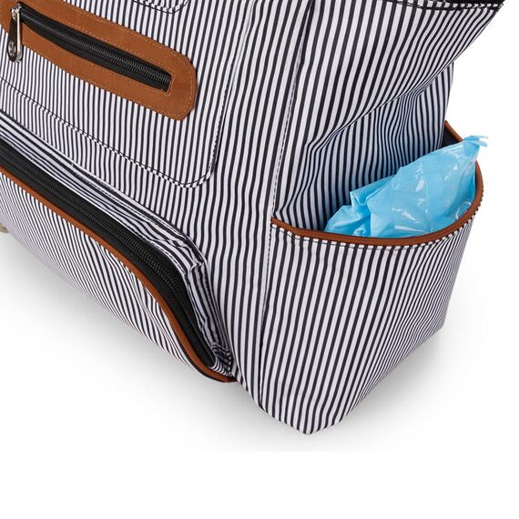 Little Story Diaper Bag Set Of 6 With Hooks, Color: Black, 6 image