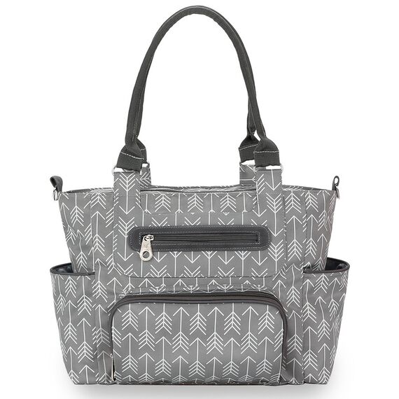 Little Story Diaper Bag Set Of 6 With Hooks, Color: Melange Grey, 2 image