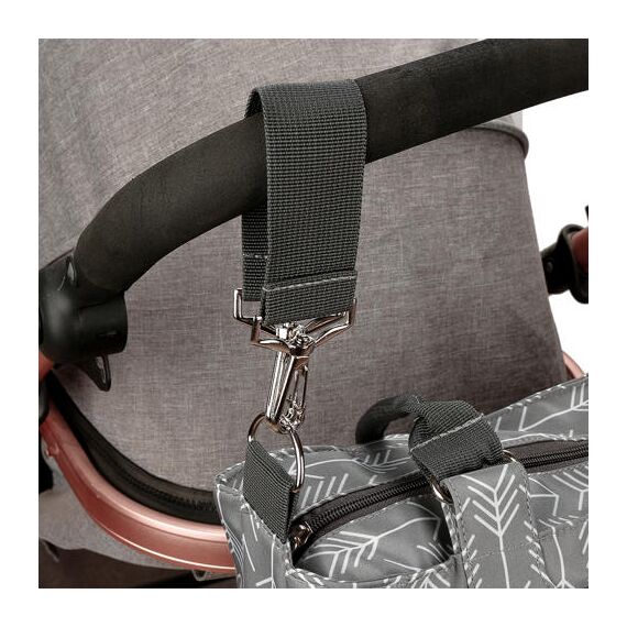 Little Story Diaper Bag Set Of 6 With Hooks, Color: Melange Grey, 11 image