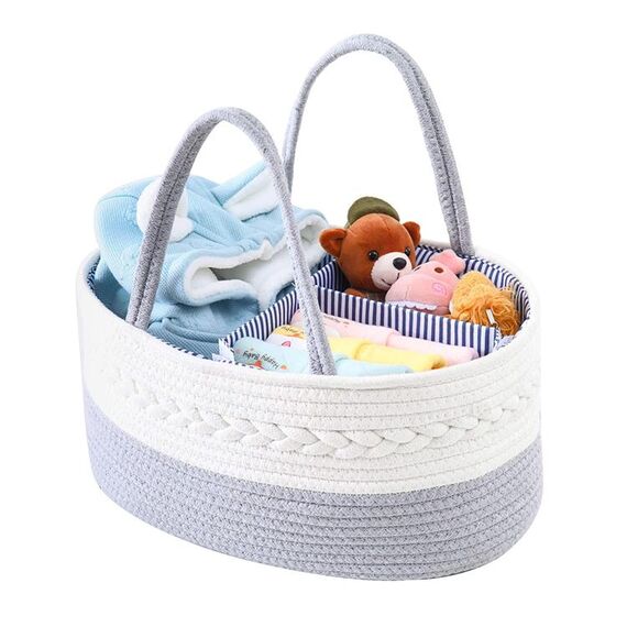 Little Story Diaper Caddy With 50Pcs Changing Mats, Color: Grey, 4 image