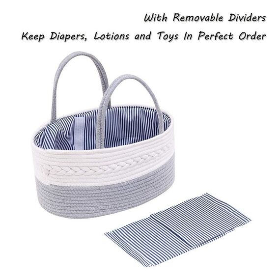 Little Story Diaper Caddy With 50Pcs Changing Mats, Color: Grey, 6 image