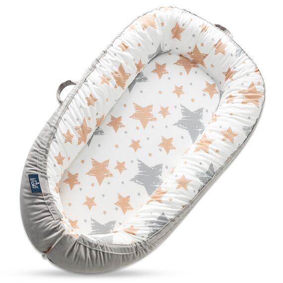Little Story Fiberfill Newborn Lounger Bed With Feeding Pillow, Color: Multicolor, 2 image