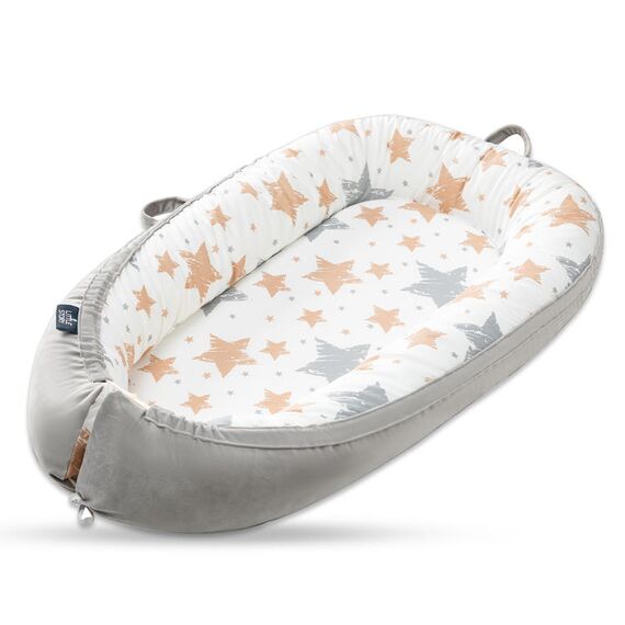 Little Story Fiberfill Newborn Lounger Bed With Feeding Pillow, Color: Multicolor, 4 image