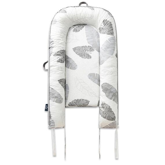 Little Story Fiberfill Newborn Lounger Bed With Feeding Pillow, Color: Grey, 3 image