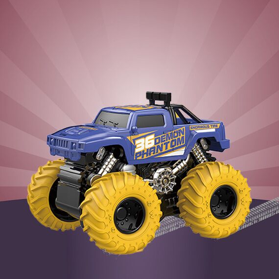 Little Story 4X4 Inertia Die Cast Car, Color: yellow, 4 image