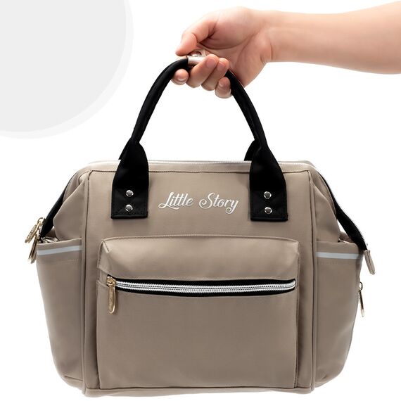 Little Story Ace Diaper Bag, Color: Beige, 10 image