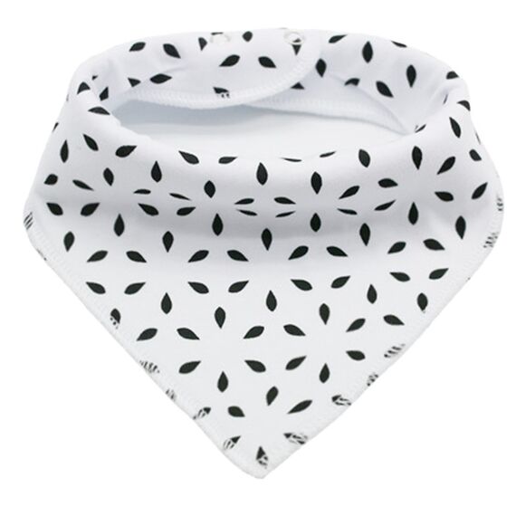 Little Story Bandana Drool Bibs Set Of 5, Color: Black & White, 2 image