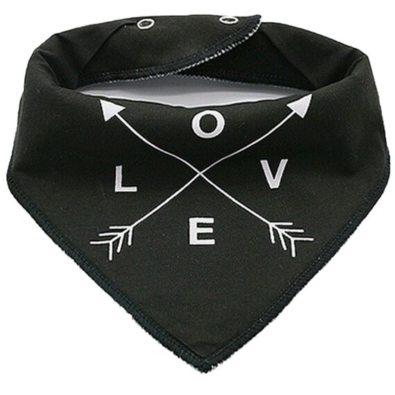 Little Story Bandana Drool Bibs Set Of 5, Color: Black & White, 3 image