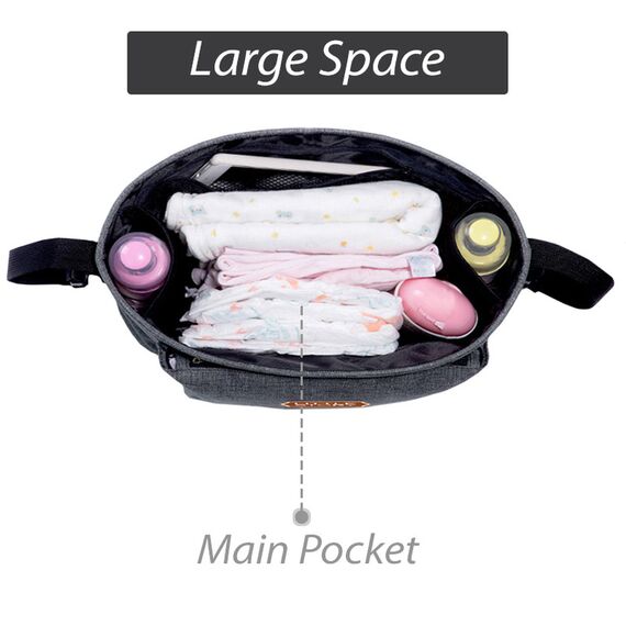Little Story Bronx Stroller Organizer, Color: Grey, 5 image