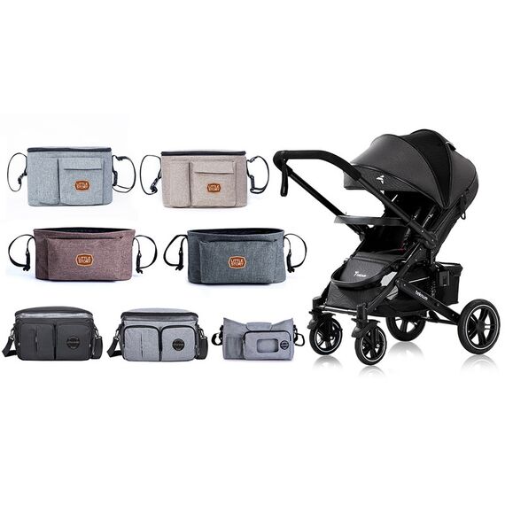 Little Story Bronx Stroller Organizer, Color: Grey, 10 image