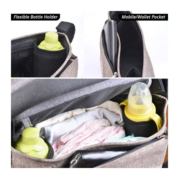 Little Story Bronx Stroller Organizer, Color: Ivory, 7 image