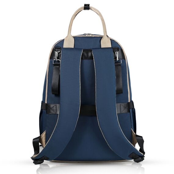 Little Story Kenzie Mom Dad Travel Diaper Backpack, Color: Navy Blue, 2 image