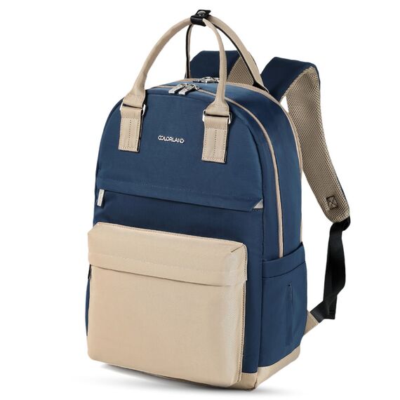 Little Story Kenzie Mom Dad Travel Diaper Backpack, Color: Navy Blue, 3 image