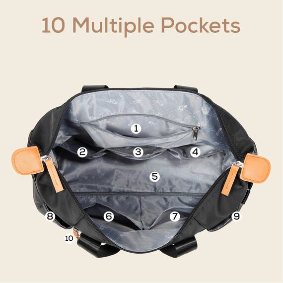 Little Story Zurich Pack And Go Baby Travel Diaper Bag, Color: Black, 8 image