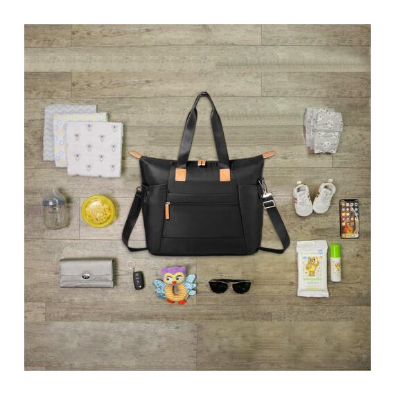 Little Story Zurich Pack And Go Baby Travel Diaper Bag, Color: Black, 12 image