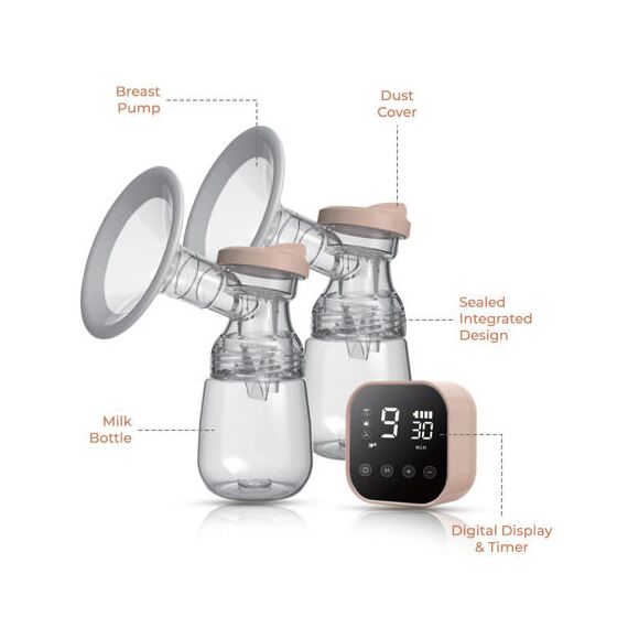 Sunveno Smart Automatic Dual Breast Pump With Controller 220Ml Rechargeable, 5 image