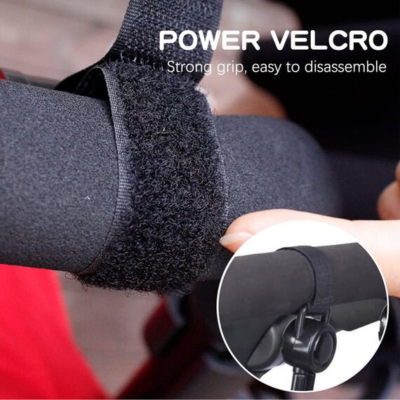 Sunveno 360° Rotatable Adjustable Velcro Strap Universal Stroller Hooks 2 Pcs, 10 image