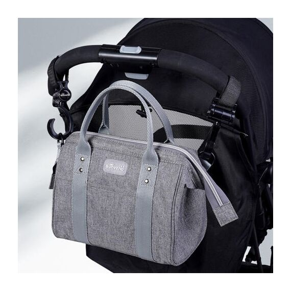 Sunveno Mini Grab & Go Diaper Bag 25Cm – Grey, 9 image