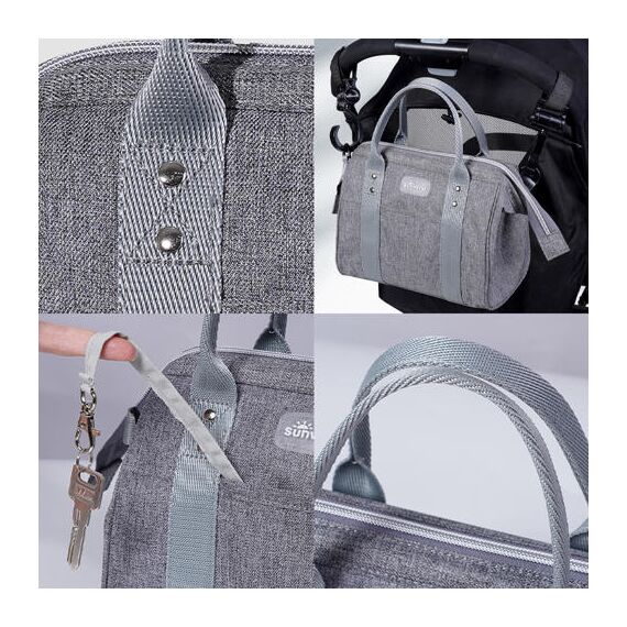 Sunveno Mini Grab & Go Diaper Bag 25Cm – Grey, 10 image