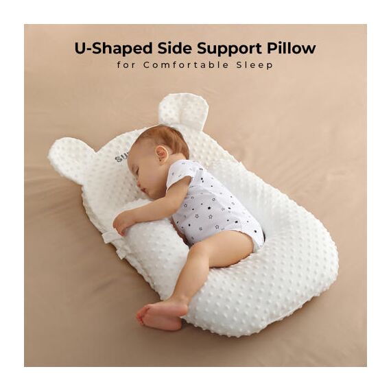 Sunveno Portable Baby Anti-Spill U Shape Pillow With 10° Slope Pad, 6 image
