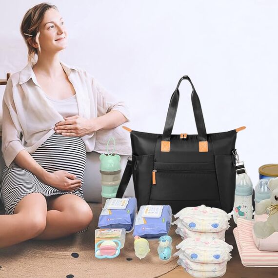 Little Story Zurich Pack And Go Baby Travel Diaper Bag, Color: Black, 13 image