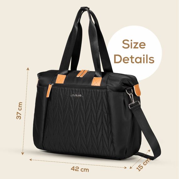 Little Story Zurich Pack And Go Baby Travel Diaper Bag, Color: Black, 14 image