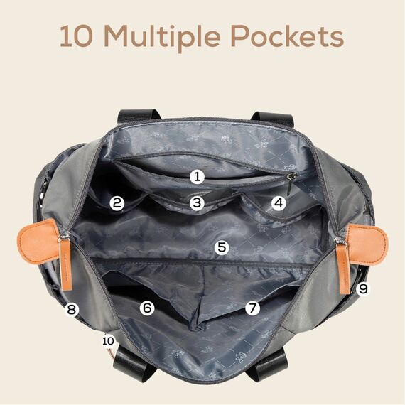 Little Story Zurich Pack And Go Baby Travel Diaper Bag, Color: Grey, 8 image