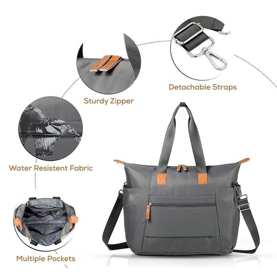 Little Story Zurich Pack And Go Baby Travel Diaper Bag, Color: Grey, 10 image
