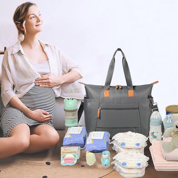 Little Story Zurich Pack And Go Baby Travel Diaper Bag, Color: Grey, 13 image