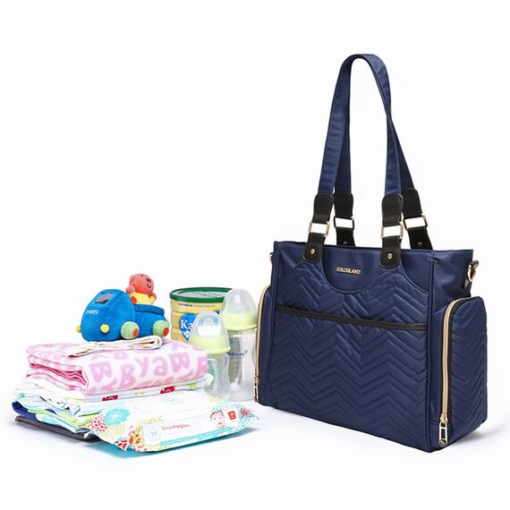 Little Story Matilda Diaper Bag, Color: Navy Blue, 7 image