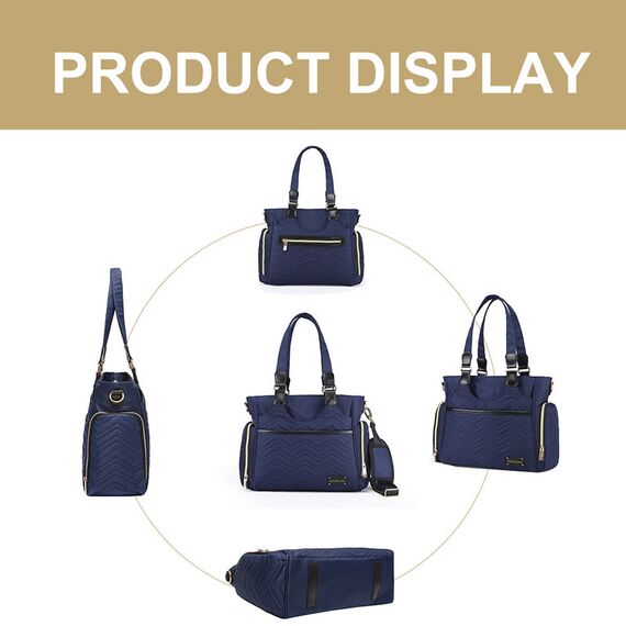 Little Story Matilda Diaper Bag, Color: Navy Blue, 8 image