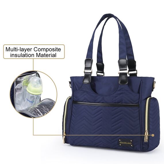 Little Story Matilda Diaper Bag, Color: Navy Blue, 11 image
