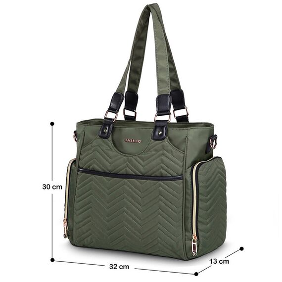Little Story Matilda Diaper Bag, Color: Olive Green, 13 image