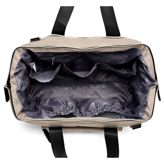 Little Story Zera Mom Dad Diaper Bag, Color: Beige, 6 image