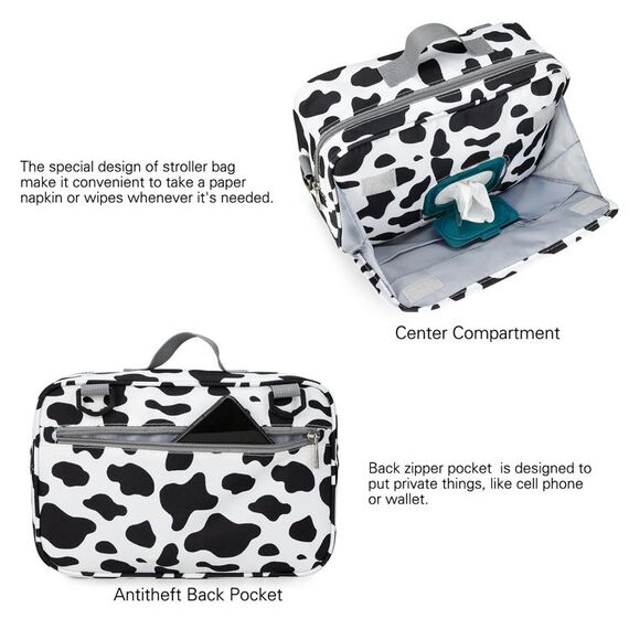 Little Story Baby Diaper Changing Clutch Kit, Color: White & Brown, 5 image