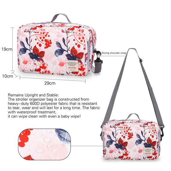 Little Story Baby Diaper Changing Clutch Kit, Color: Floral Pink, 2 image