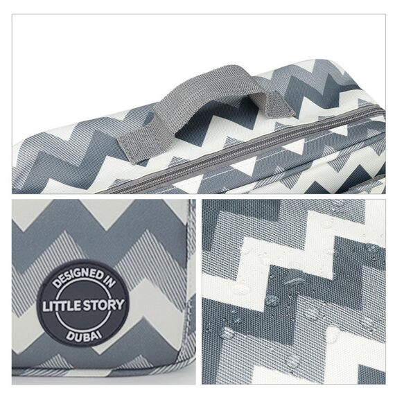 Little Story Baby Diaper Changing Clutch Kit, Color: Light Grey, 6 image