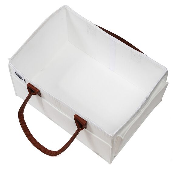 Little Story Diaper Caddy With Pouch Medium, Color: White, 4 image
