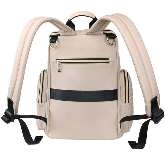 Little Story Georgia Diaper Bag With Changing Pad And Stroller Hooks, Color: Ivory, 4 image