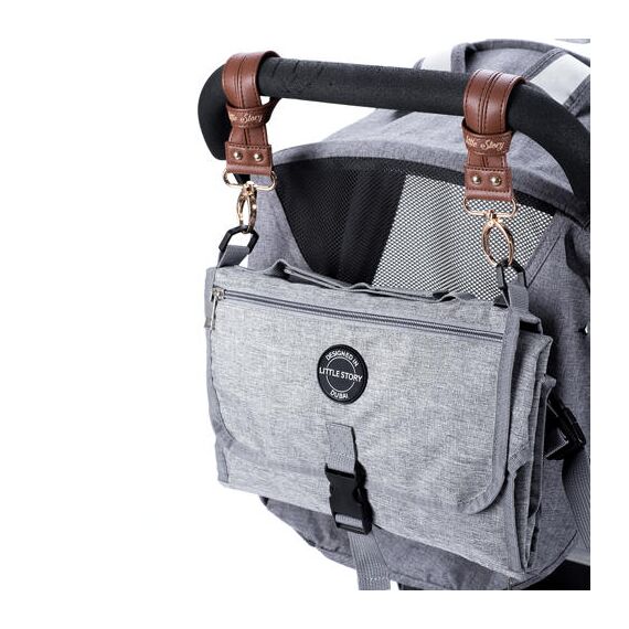 Little Story Premium Stroller Hooks, Color: Brown, 6 image