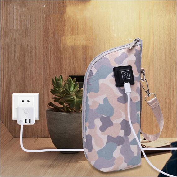 Little Story Portable Insulated Milk Bottle Warmer Bag With Usb 240Ml, Color: Purple, 2 image