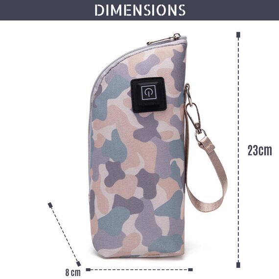 Little Story Portable Insulated Milk Bottle Warmer Bag With Usb 240Ml, Color: Purple, 4 image