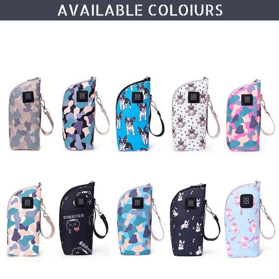 Little Story Portable Insulated Milk Bottle Warmer Bag With Usb 240Ml, Color: Purple, 5 image